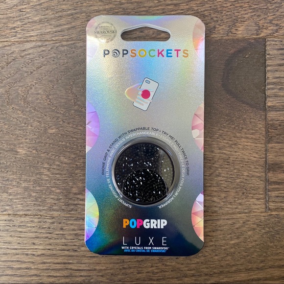 PopSockets Swarovski Black Crystal Popsocket NEW